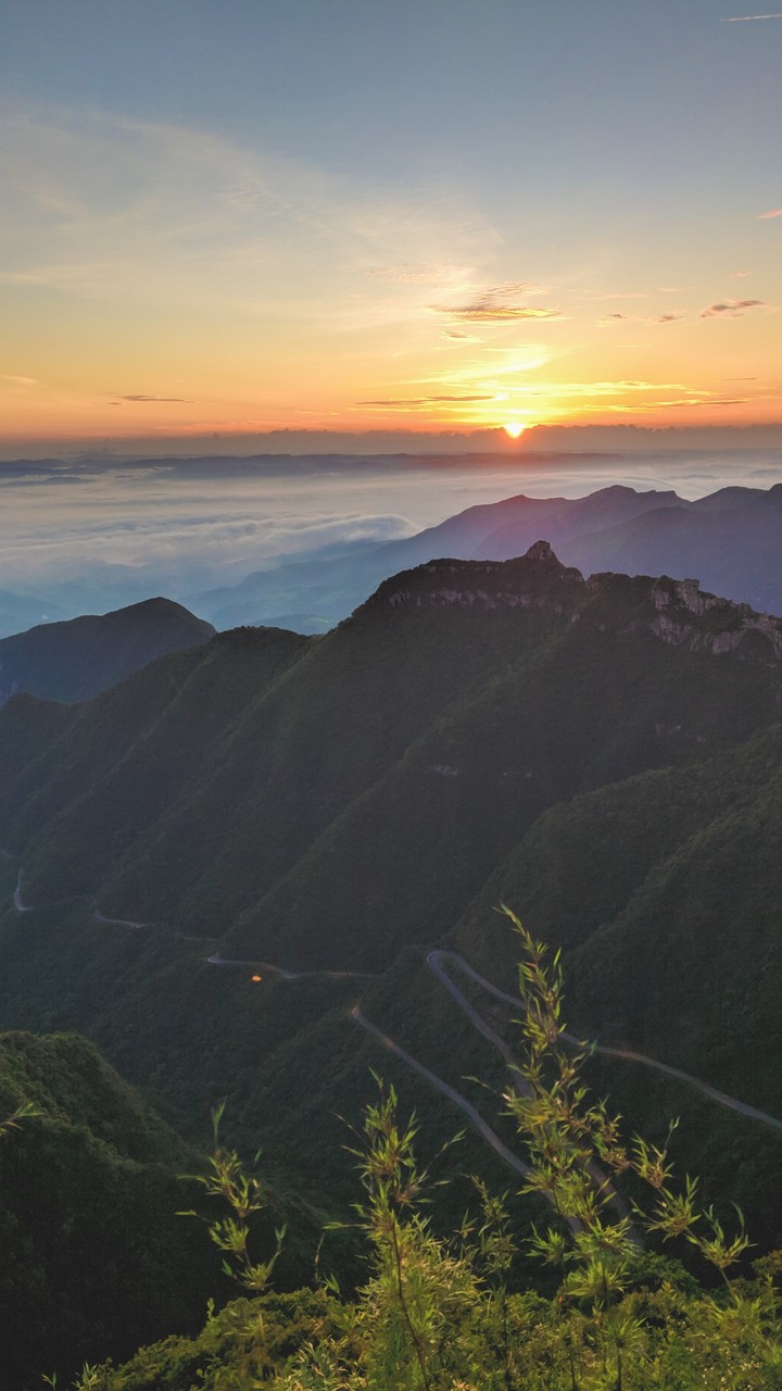 Nascer do sol na Serra do rio do Rastro