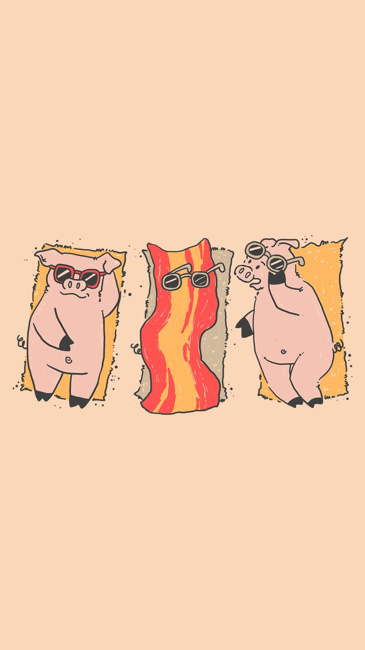 The pig turned into bacon