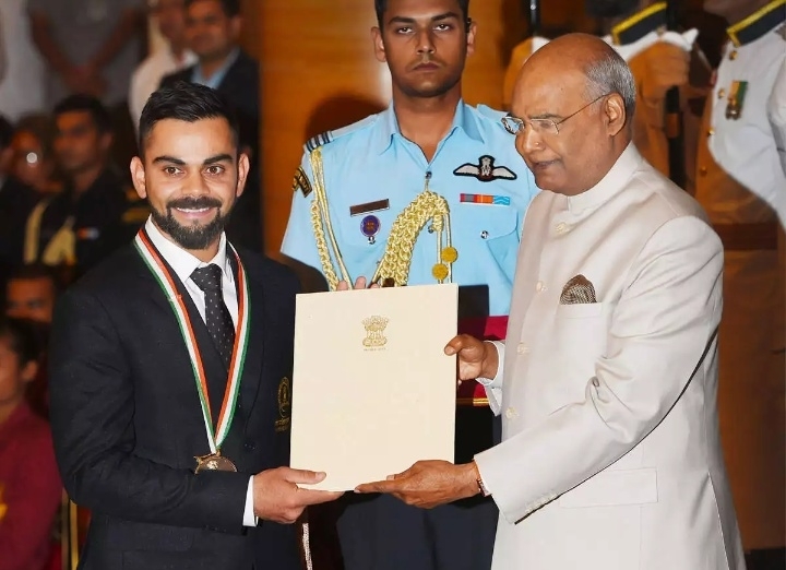 Virat Kohli awarded with Rajiv Gandhi Khel Ratna Award