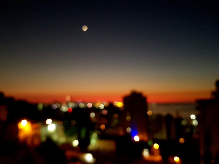 blur effect on sunset