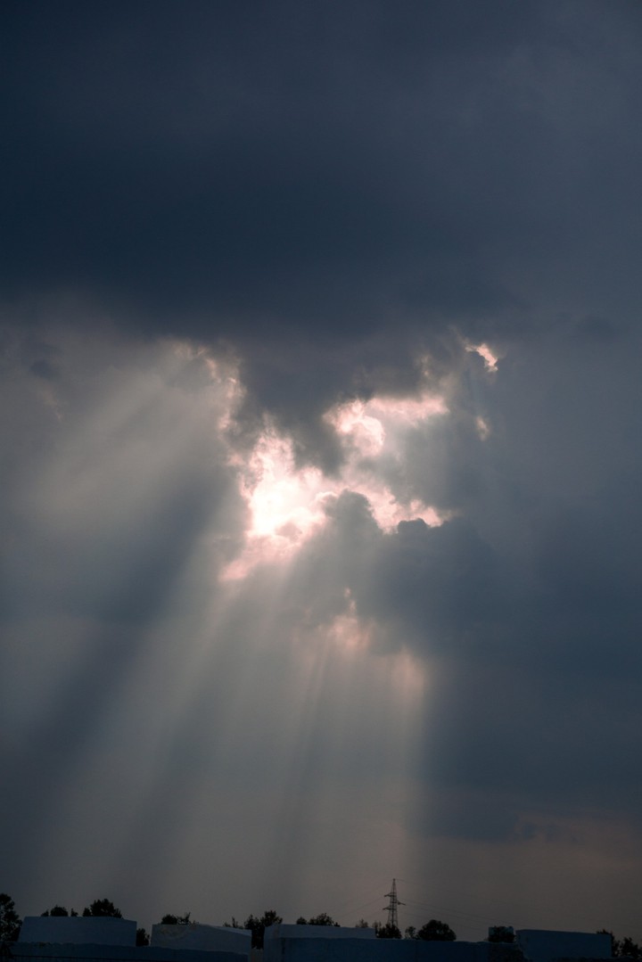 light into the clouds