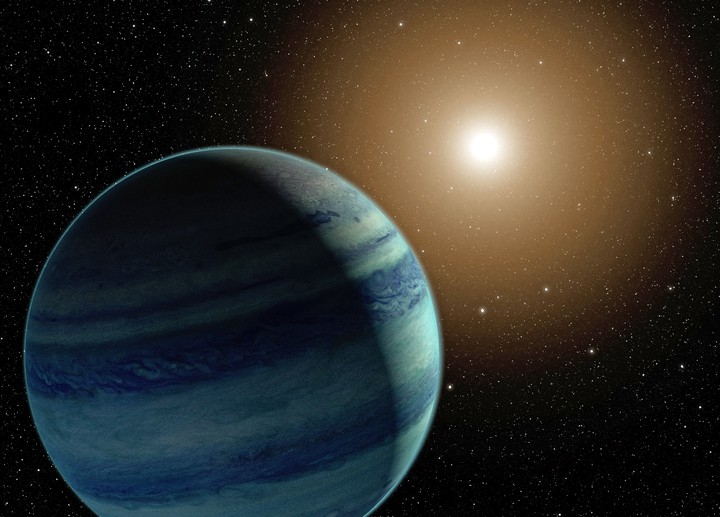 Blue gas giant