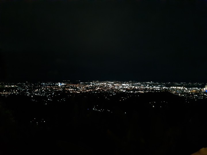 At night