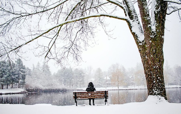 First snowfall of the season in Canada
