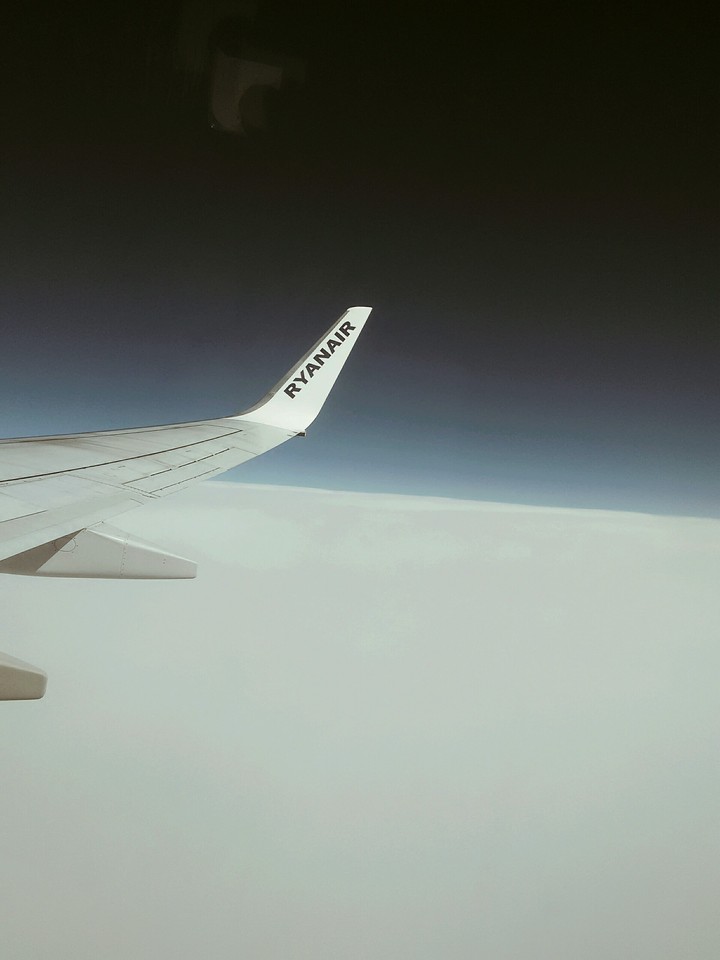 ftom a winfow of a aeroplane