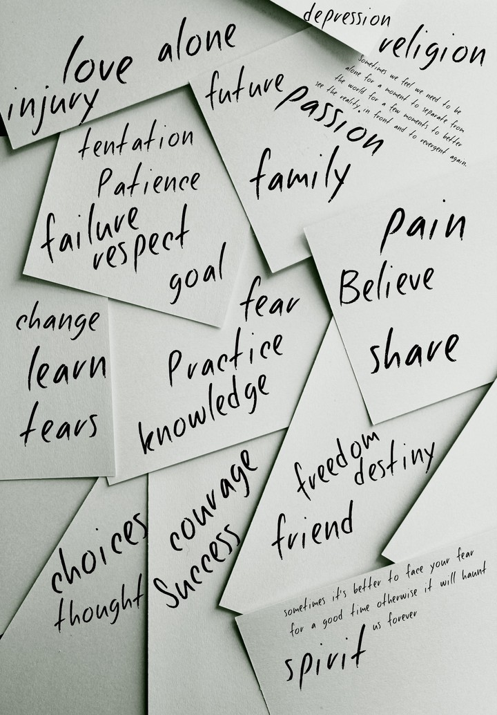 sheet of words