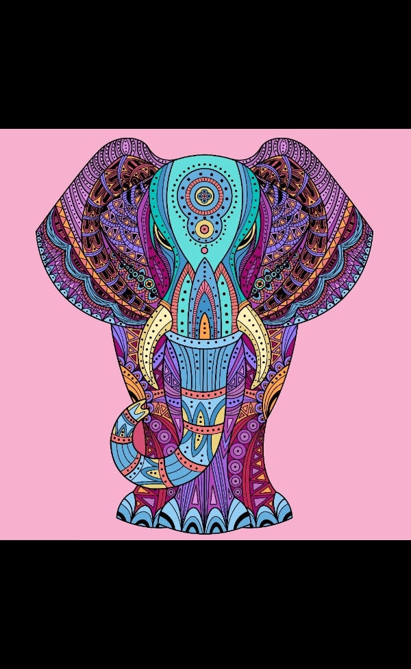 elefante coloreado por numeros