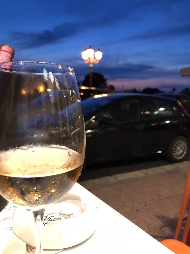 Wine and sunset