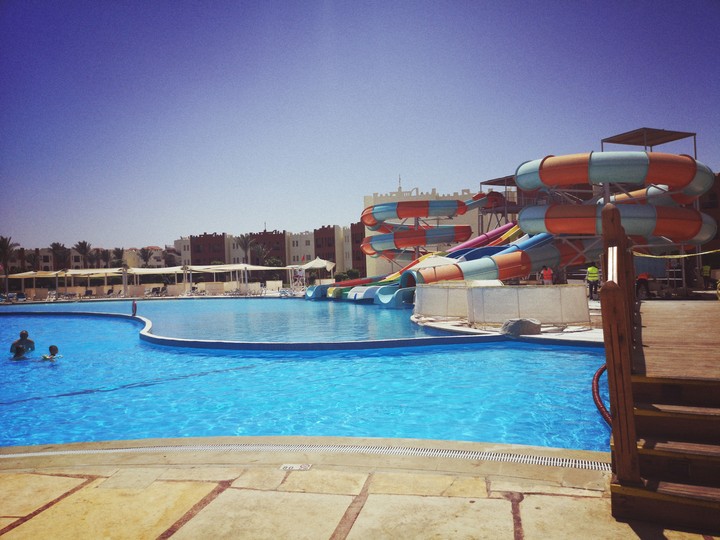 water slide pool hurghada egypt