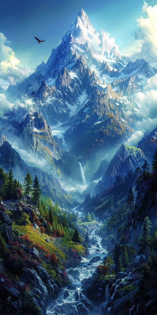 шпалери hill, cloud