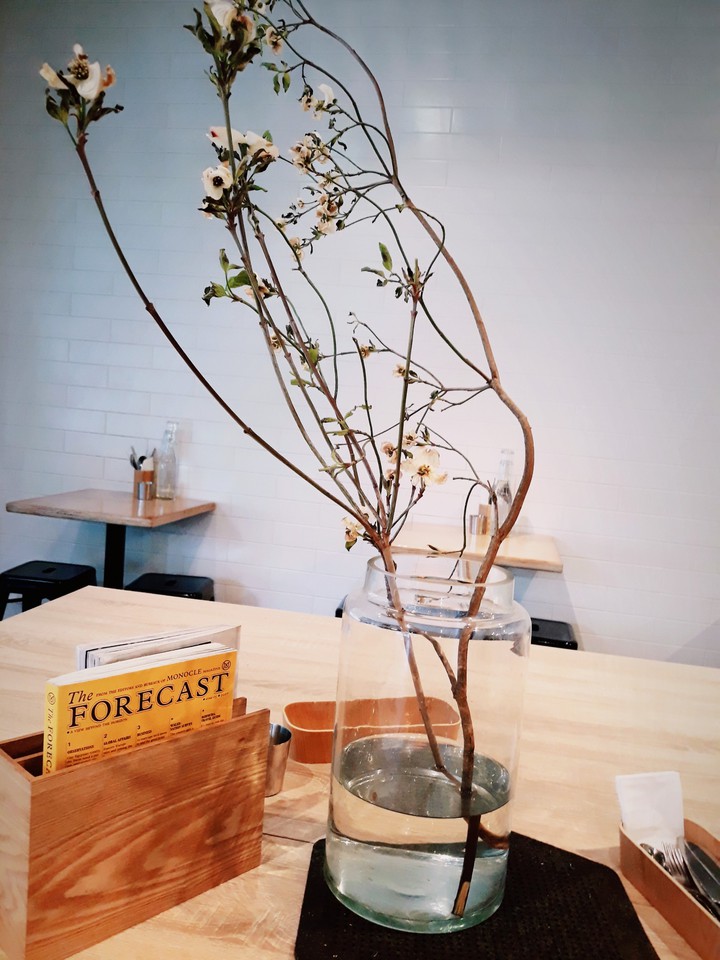 peaceful corner in a cafe