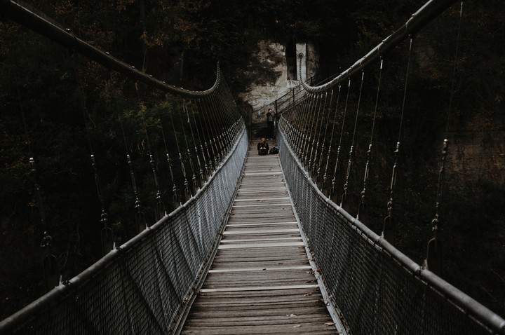 Girl on a bridge