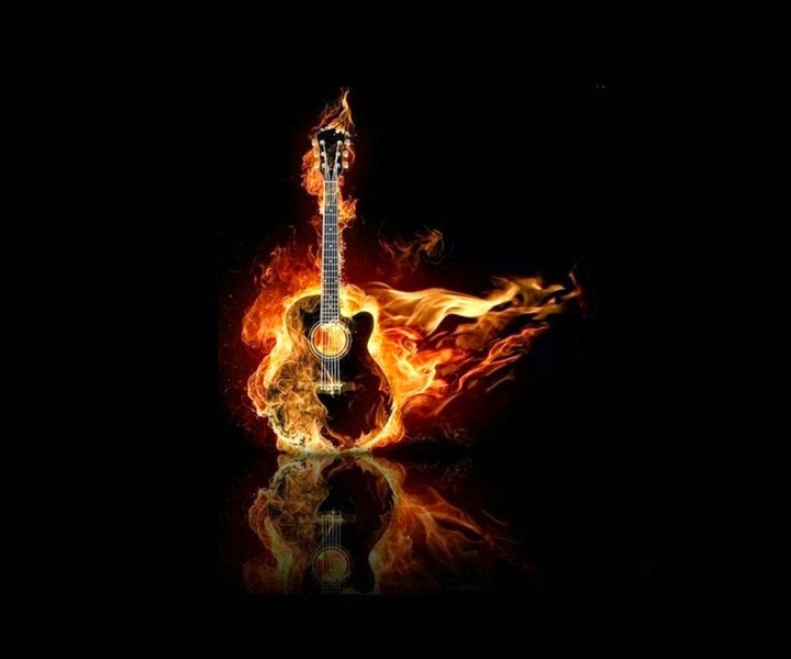 Fire guitar