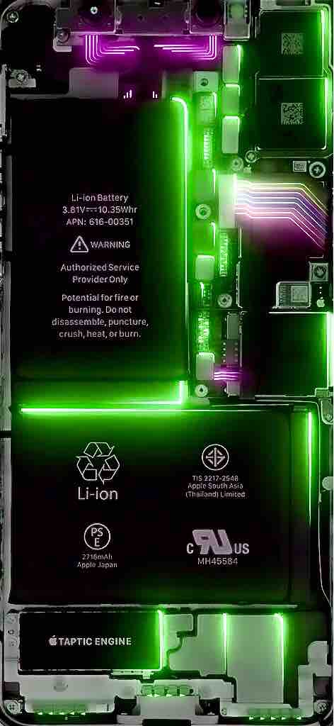 The insides of the iPhone X