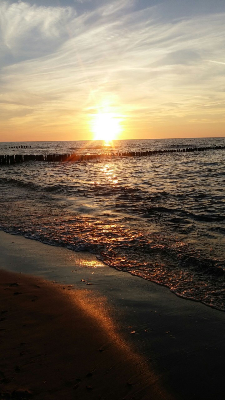 Sun on the sea
