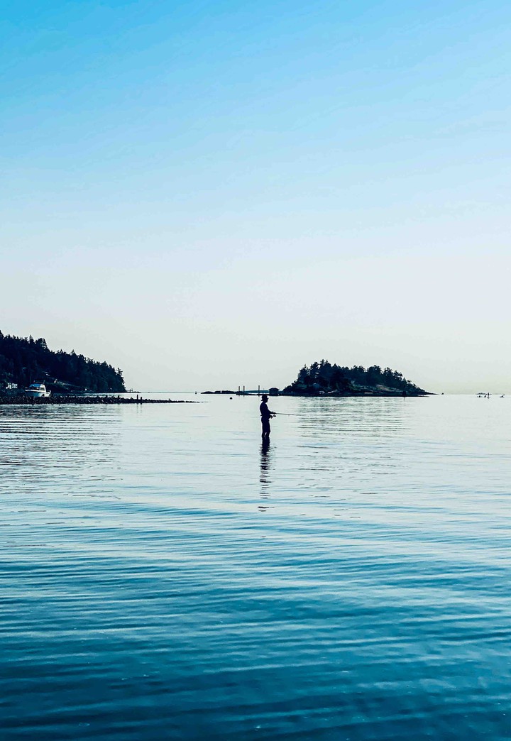 Fishing in the shores of departure bay