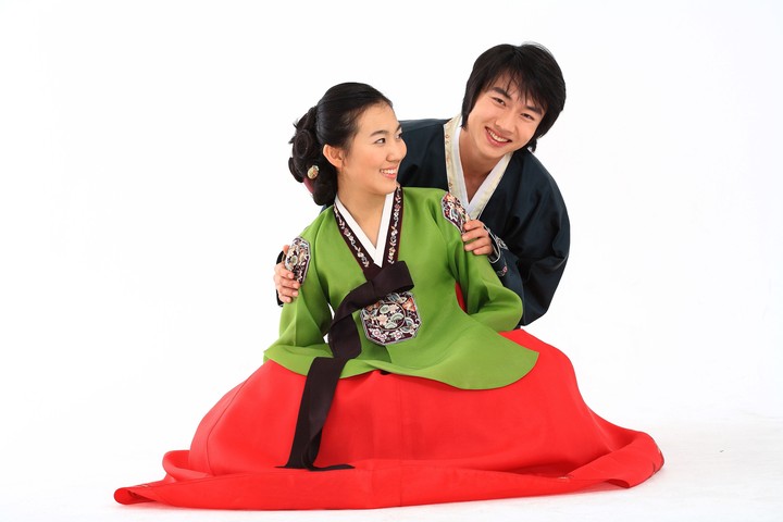 Couple in Korean Dress I