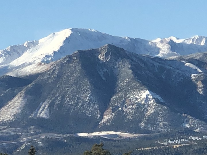 snowy pikes peak