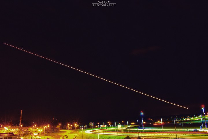 Long time exposure Airport/Airplane