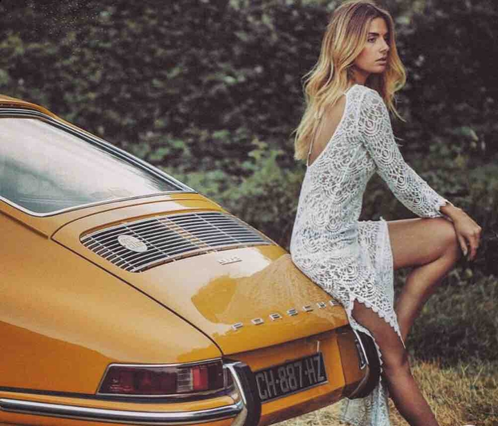 Motorcar and lady