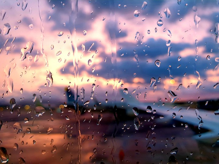 Airplane in Rain