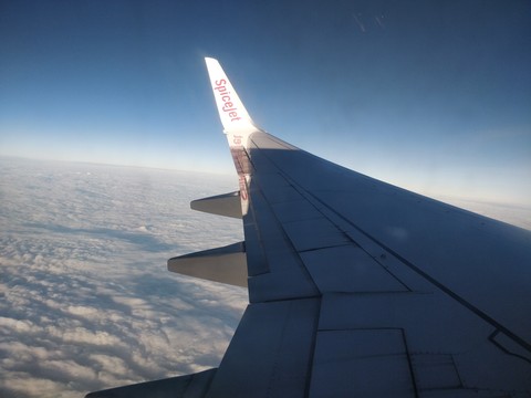 In the air