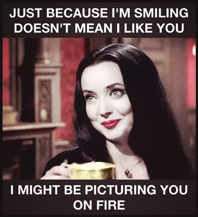 Morticia Addams meme