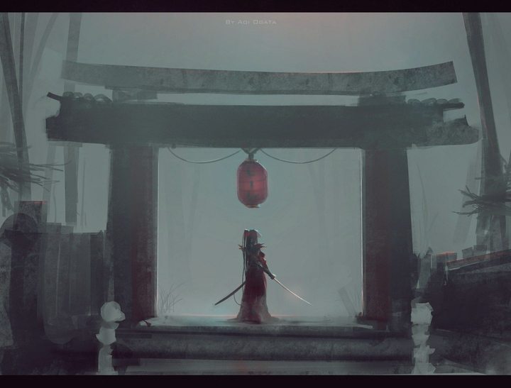 The girl with the katana