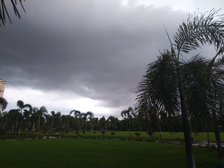 on a cloudy stormy day
