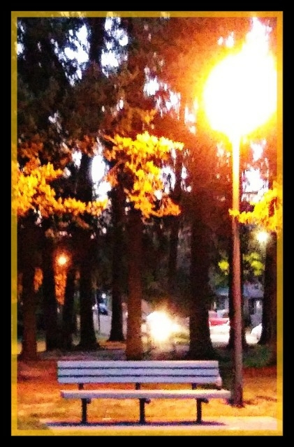 park bench light