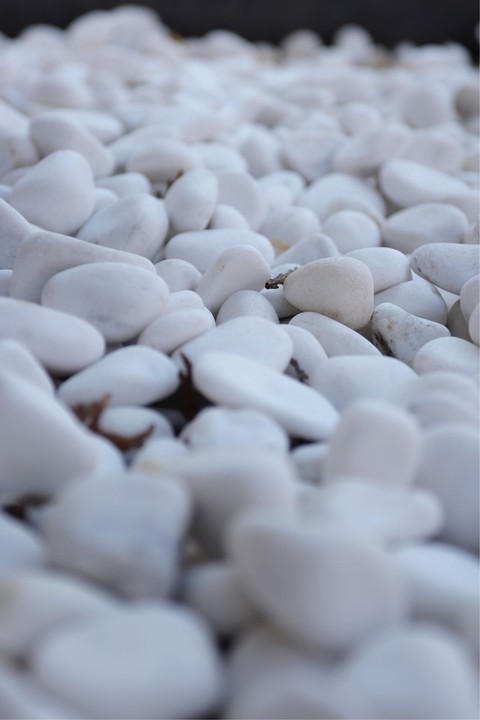 white stones
