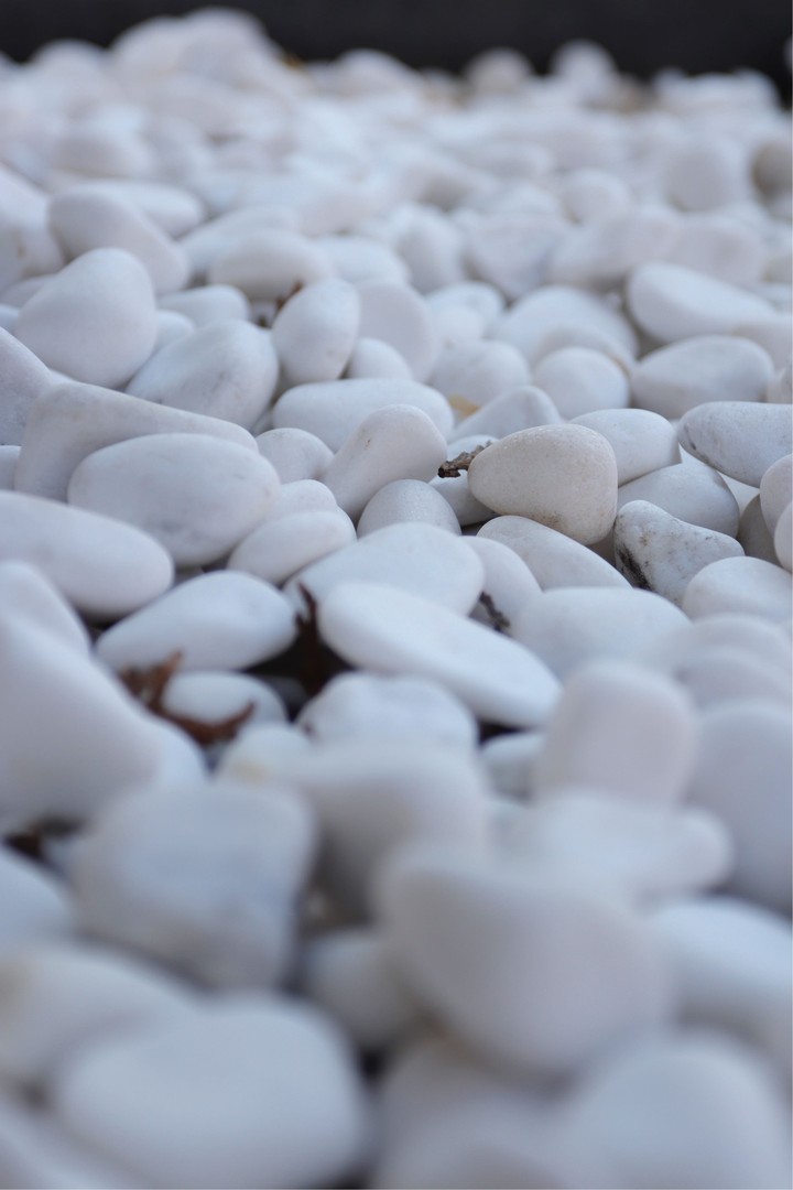 white stones