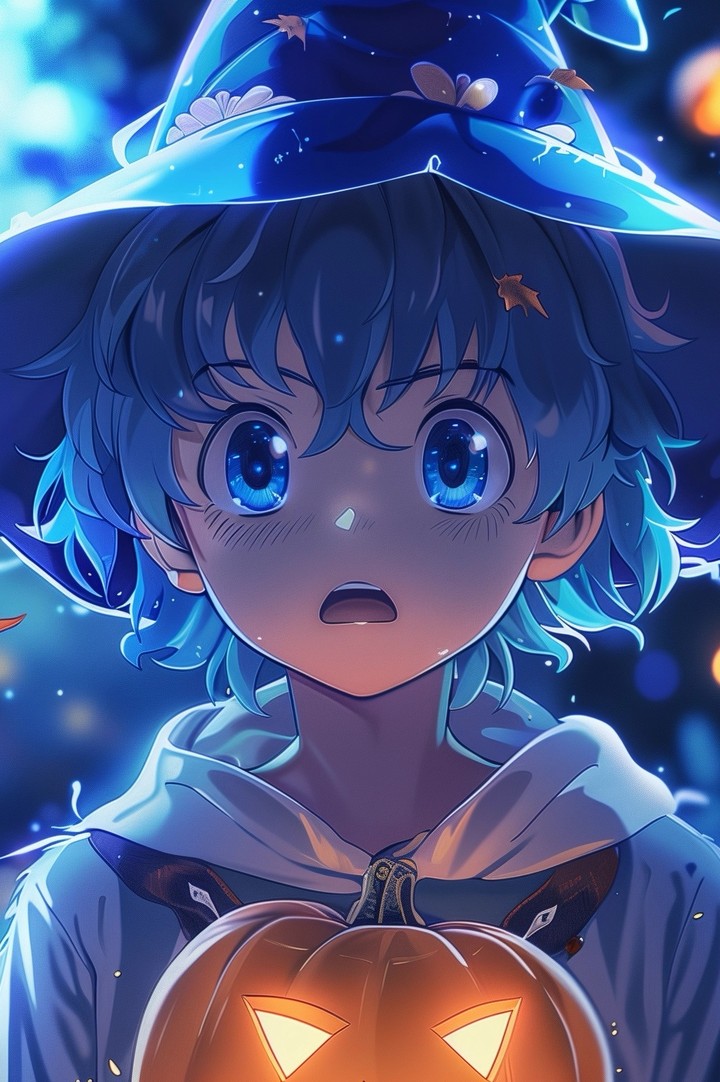 Anime cute boy cartoon character