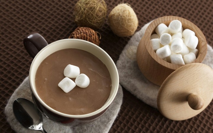 Hot chocolate and marshmallows