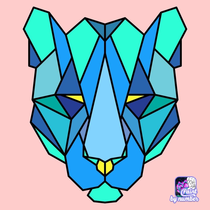 숫자색칠 게임 사자