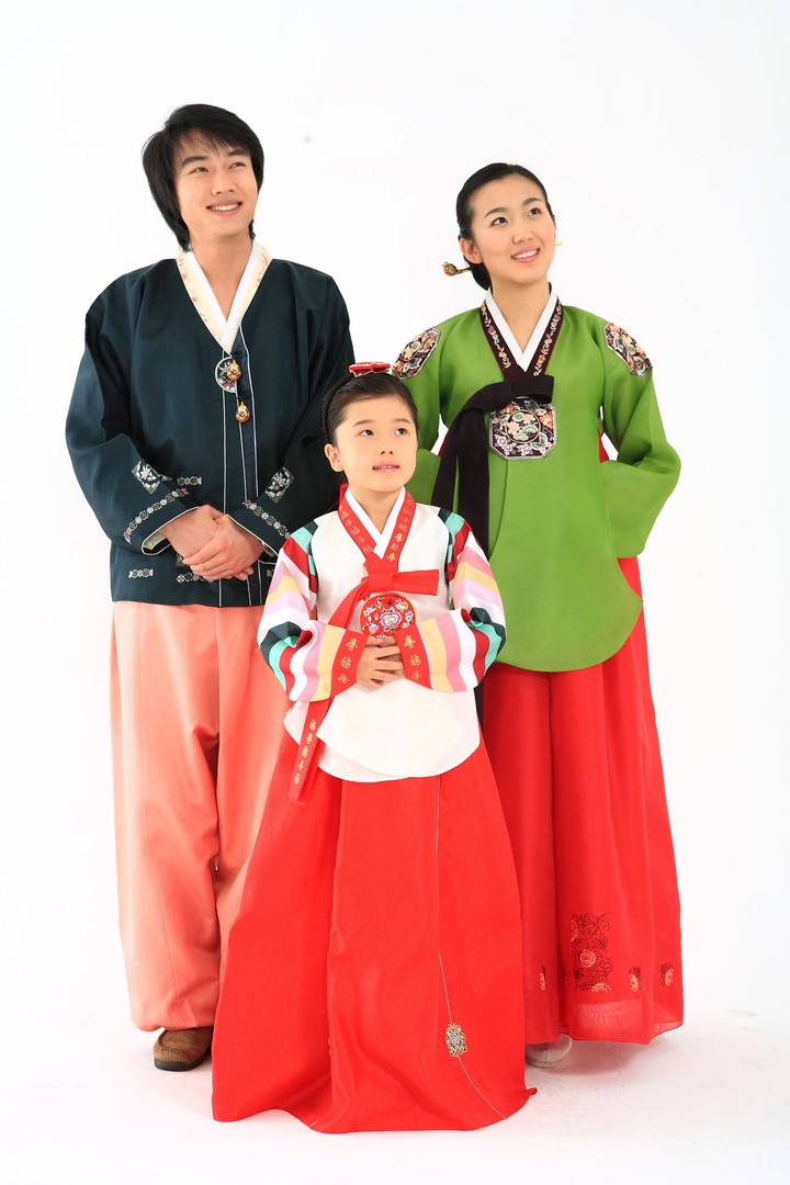 Family in Korean Dress
