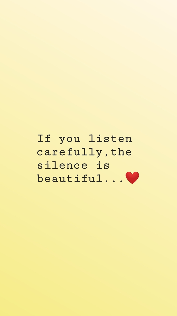 #silence#love