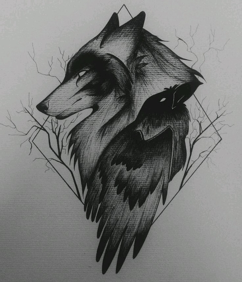 The wolf and raven...