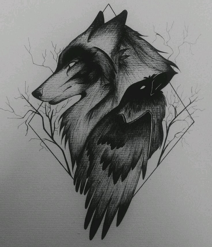 The wolf and raven...