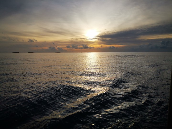 sundown by boat