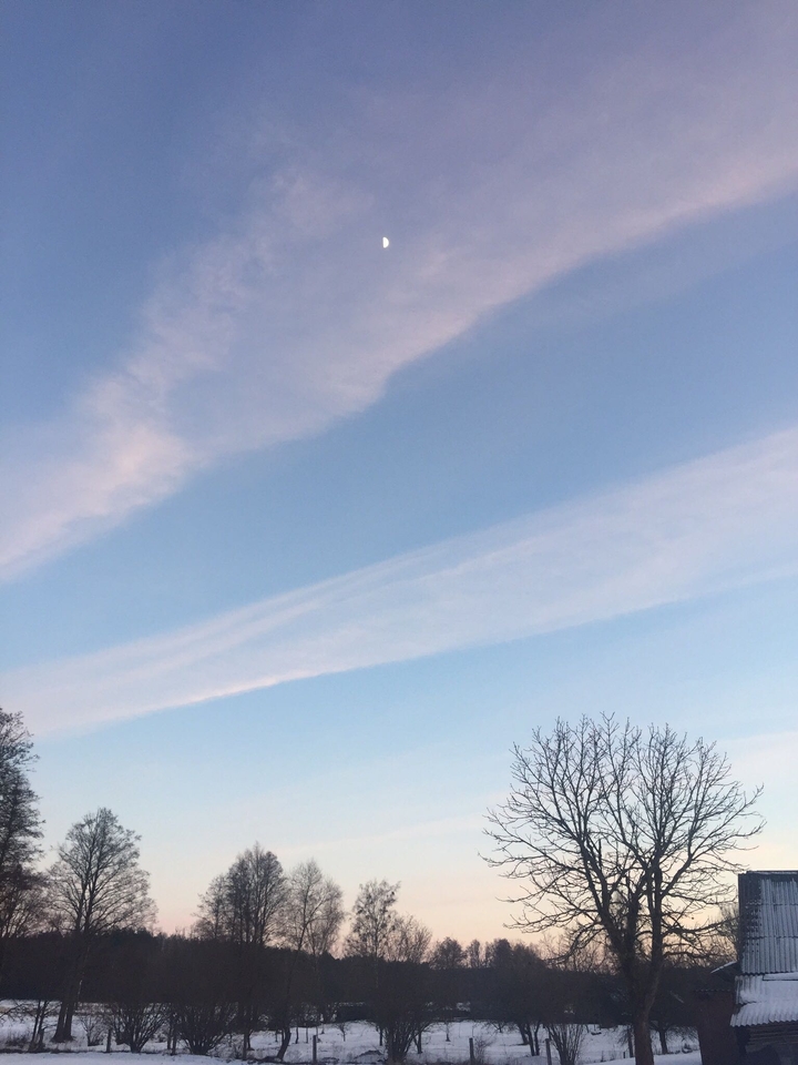 Winter sky in Lithuania