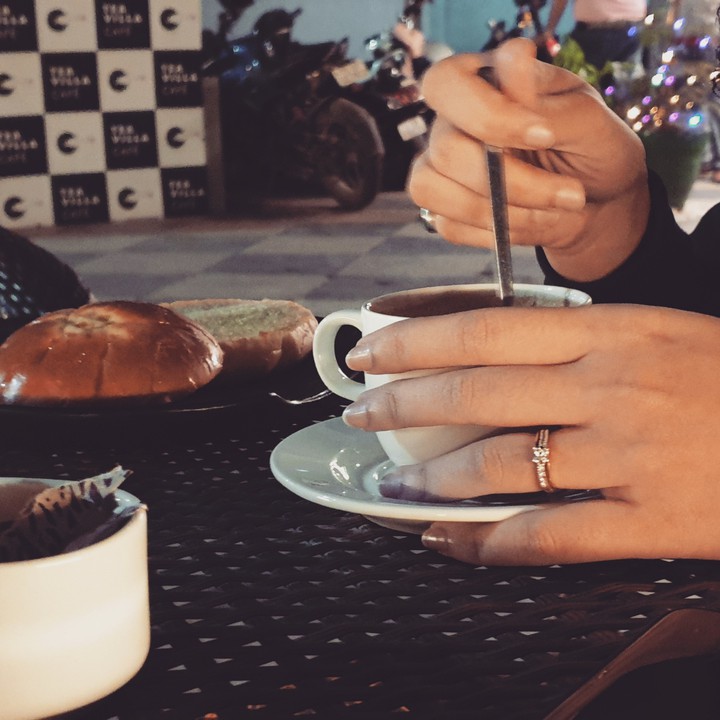 The comfort of a hot cup of tea in a cold winter night...