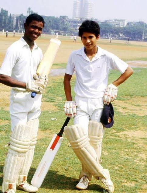 SACHIN TENDULKAR WITH VINOD KAMBLI