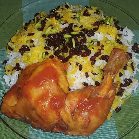 Barberry rice with chicken