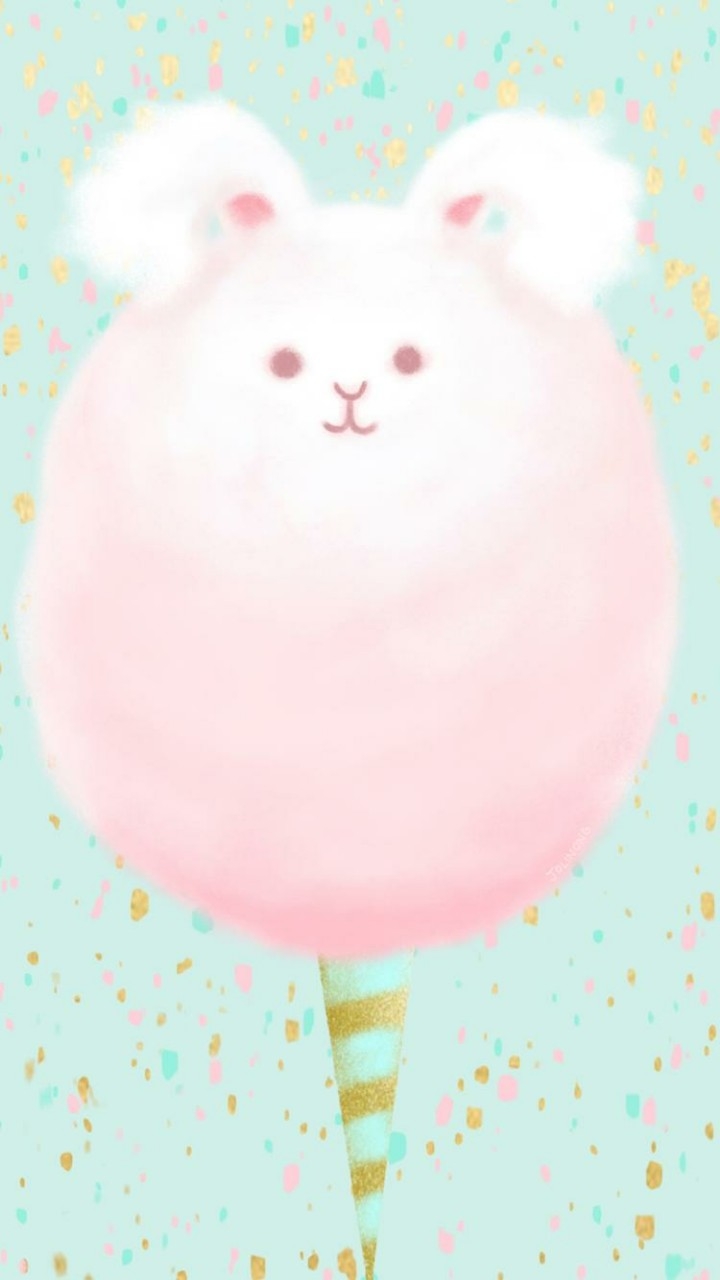 pink bunny cotton candy