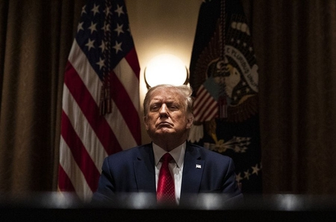 Trump with horns
