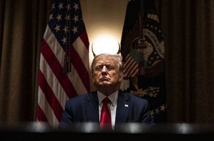 Trump with horns