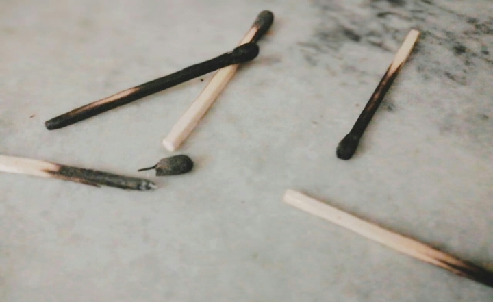 stick laying in marble..