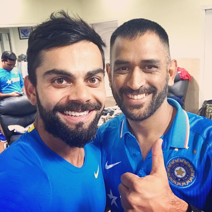 Indian New Captain And Old Captain.....V.kohli -- MS. dhoni