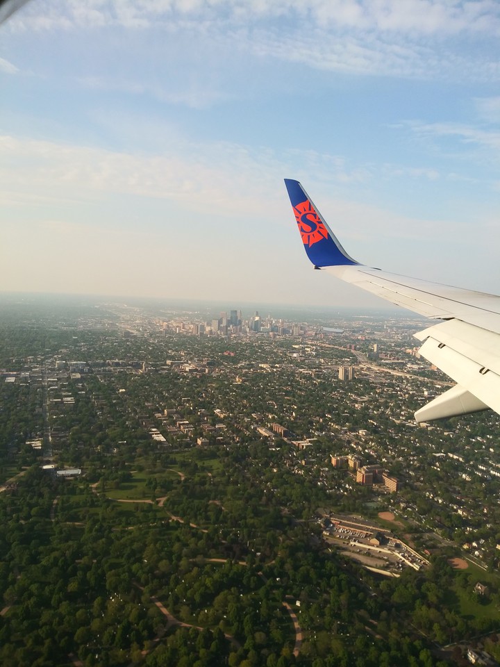 Minneapolis from a plane
